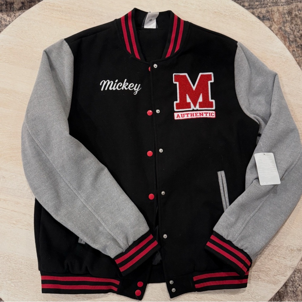 Authentic Mickey Mouse Varsity Jacket Size L - NWT